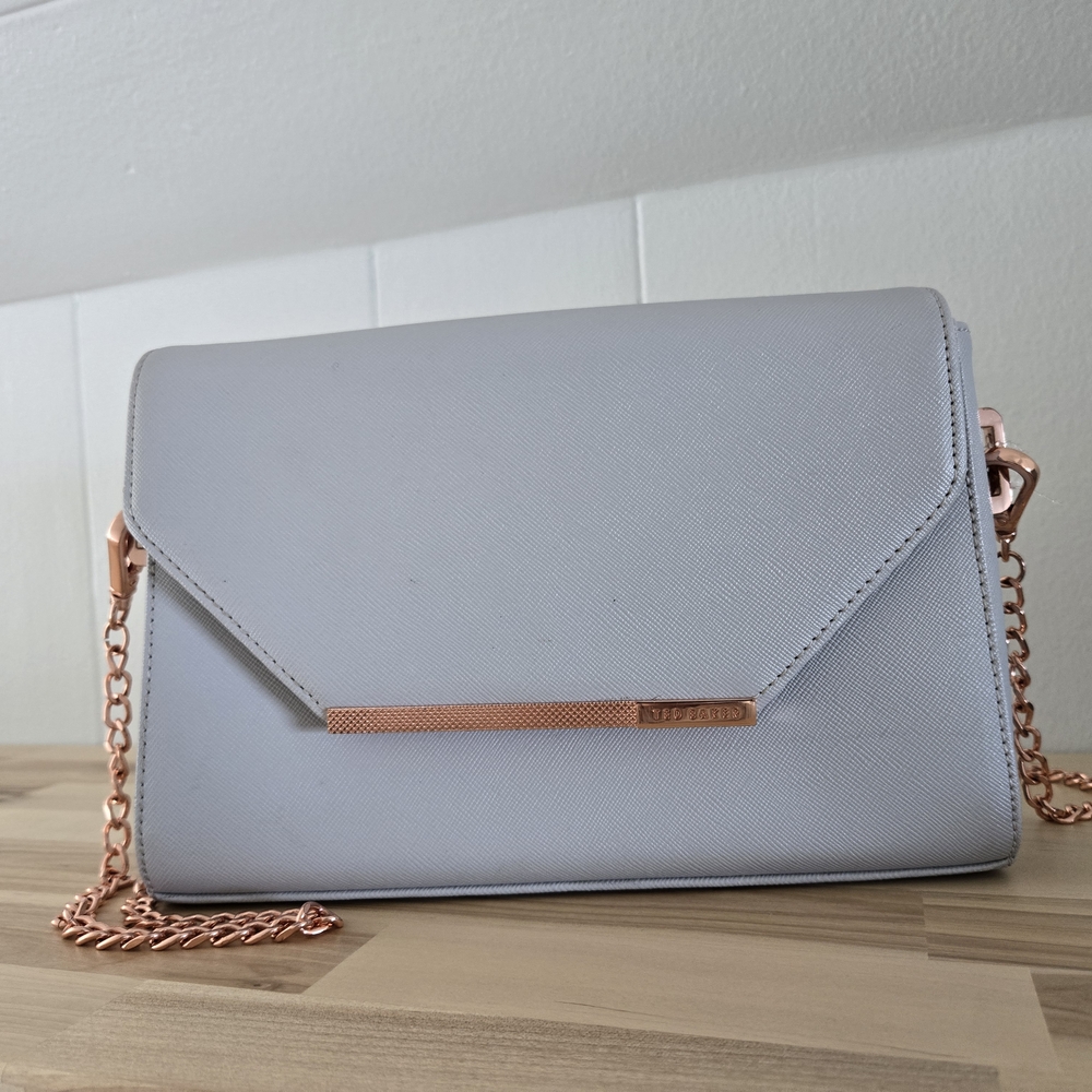 Ted Baker London Gray Crossbody Bag with Geometric Design